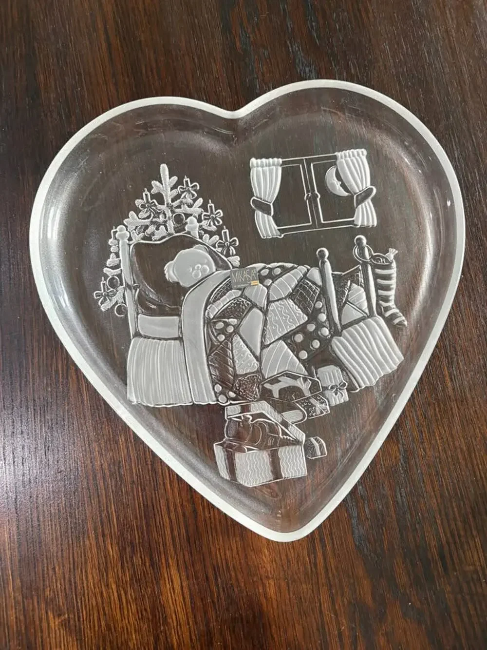 Vintage Mikasa Crystal Glass Heart 